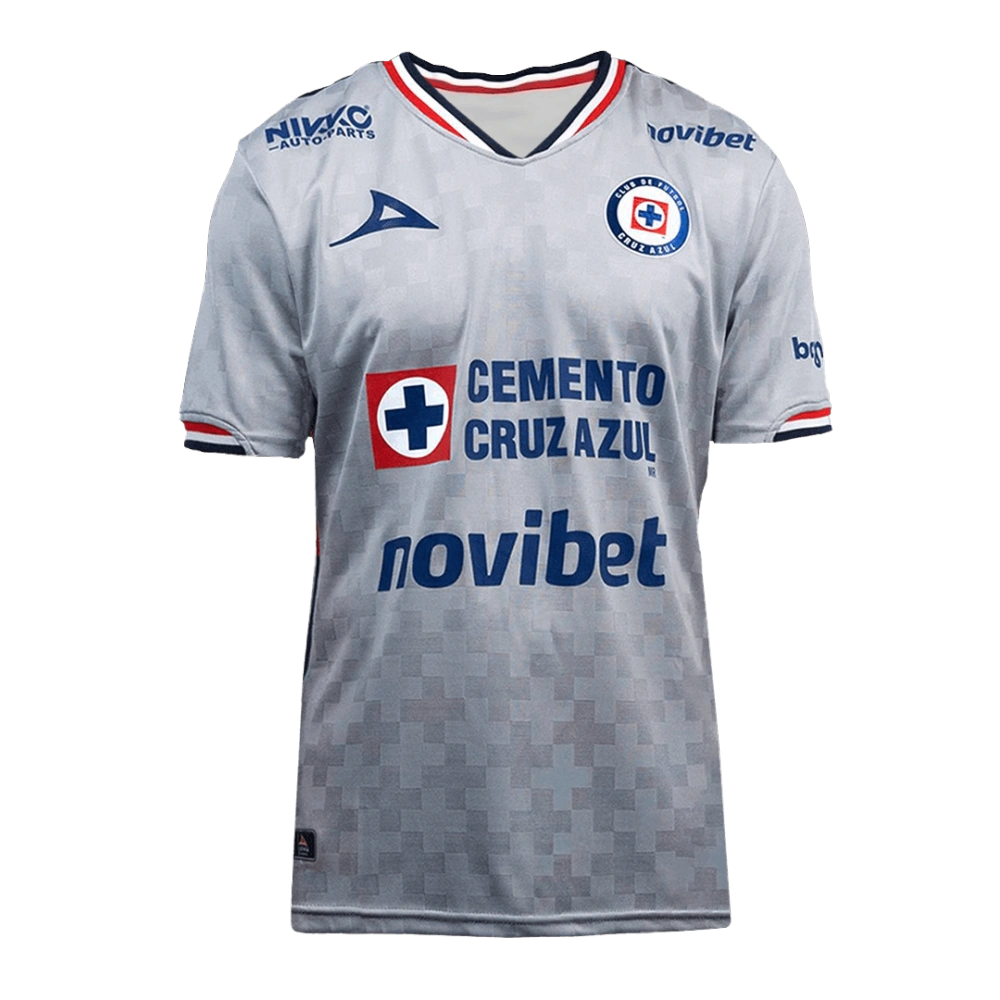 Cruz Azul Away Soccer Jersey 2025-26 Gray Fan version