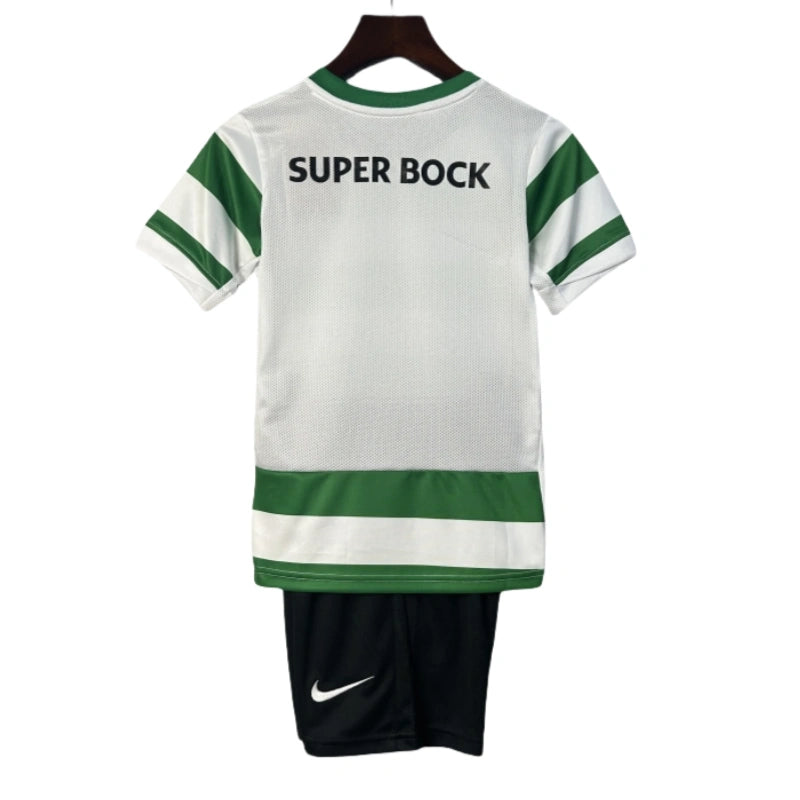 Sporting CP Home Soccer Jersey Kids Kit 2025-26 （Jersey+Shorts）