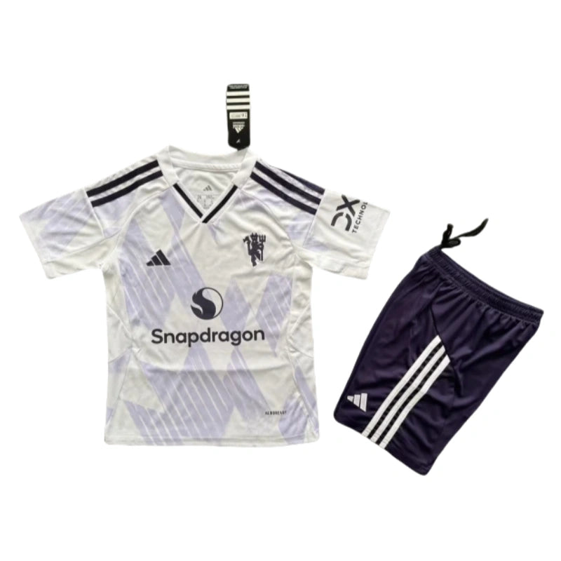 2025-26 Manchester United Away Soccer Jersey kit for Kids