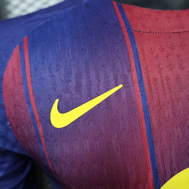 Barcelona Home Long Sleeve soccer jerseys 2025-26 Player Version