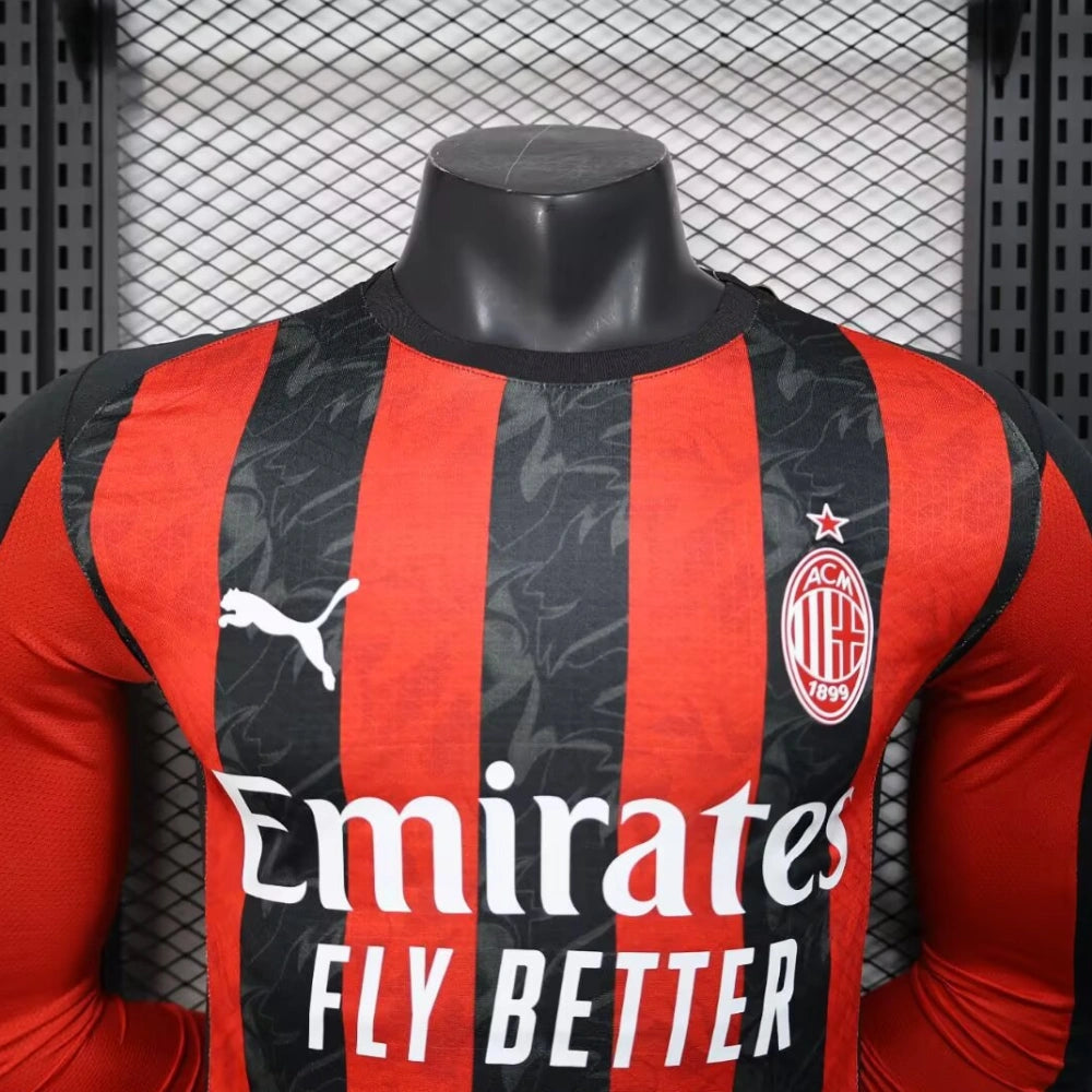 AC Milan 25-26 home long sleeved football shirt -Player version