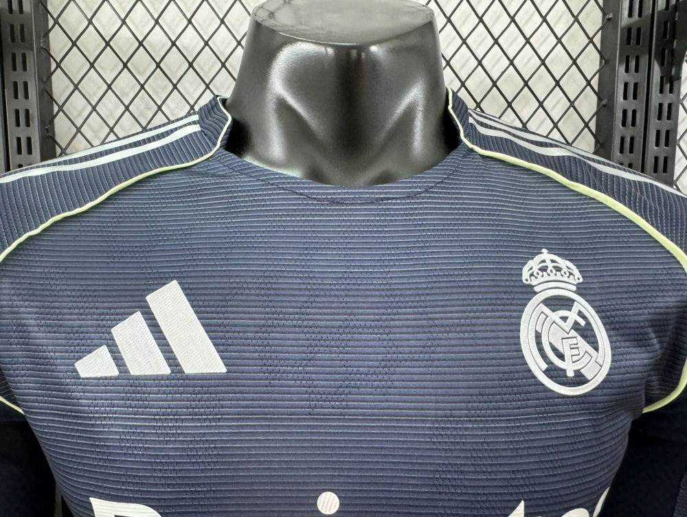 Real Madrid Long Sleeve Jersey Away Football Shirt 2025-26-Player version