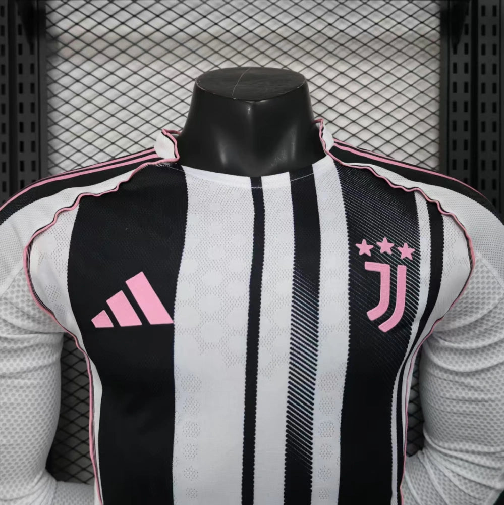 Juventus Long Sleeve Jersey Home Football Shirt 2025-26-Player version