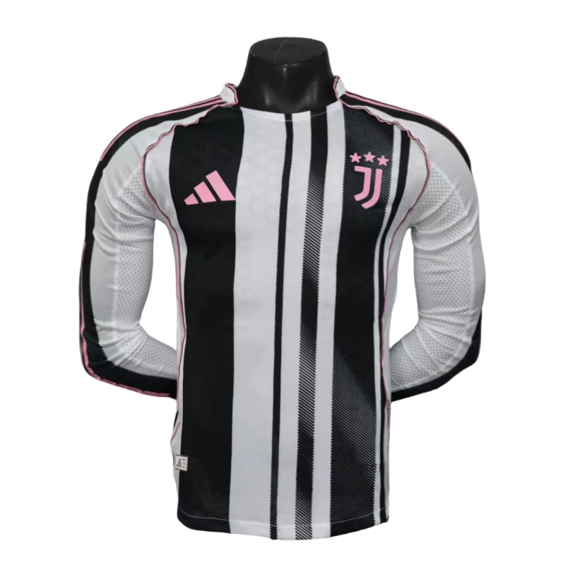 Juventus Long Sleeve Jersey Home Football Shirt 2025-26-Player version
