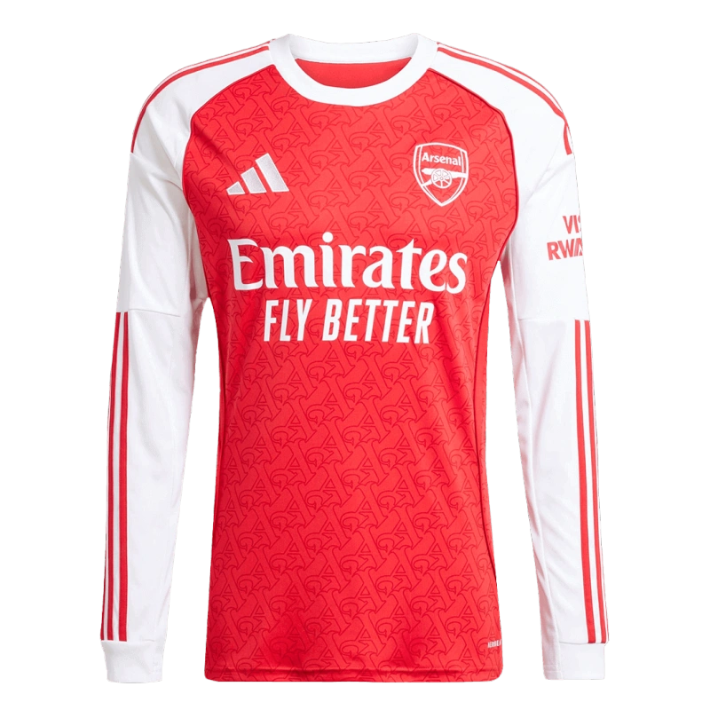 Arsenal Long Sleeve Jersey Home Football Shirt 2025-26