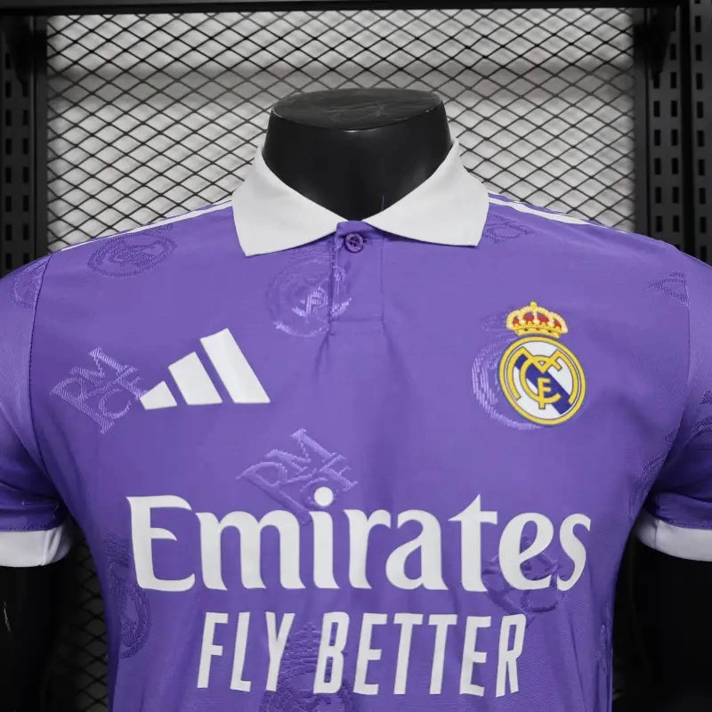 2025-26 Real Madrid Men's Polo Shirt Purple