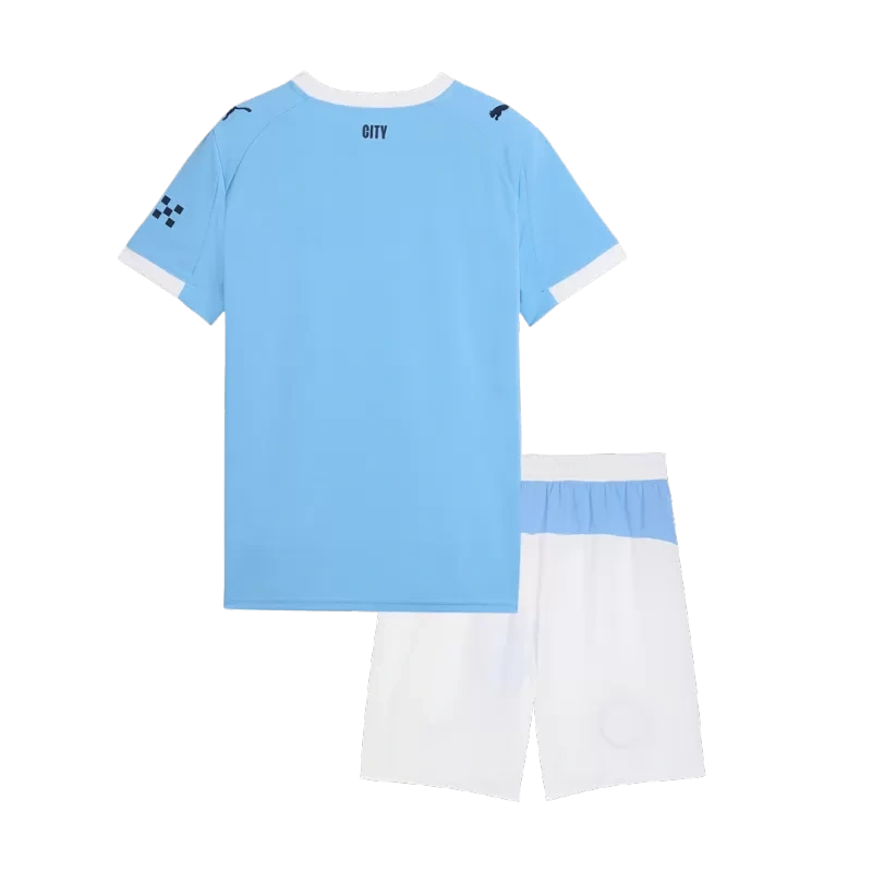 Manchester City Home Kids Soccer Jerseys Kit 2025-26