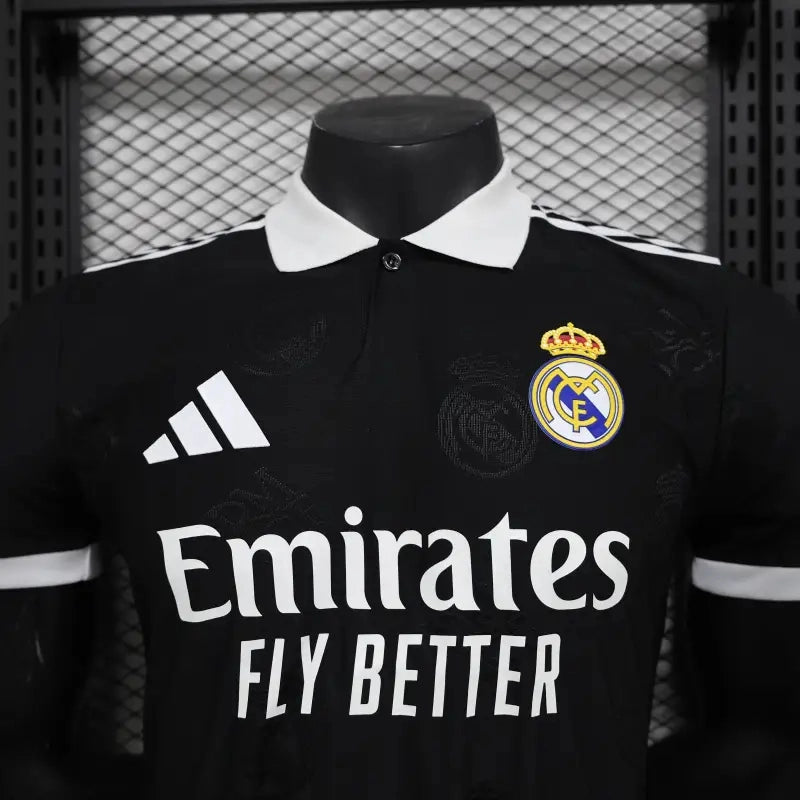 2025-26 Real Madrid Men's Polo Shirt Black
