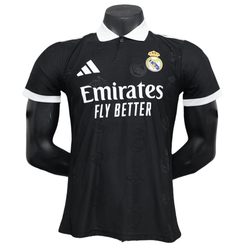 2025-26 Real Madrid Men's Polo Shirt Black