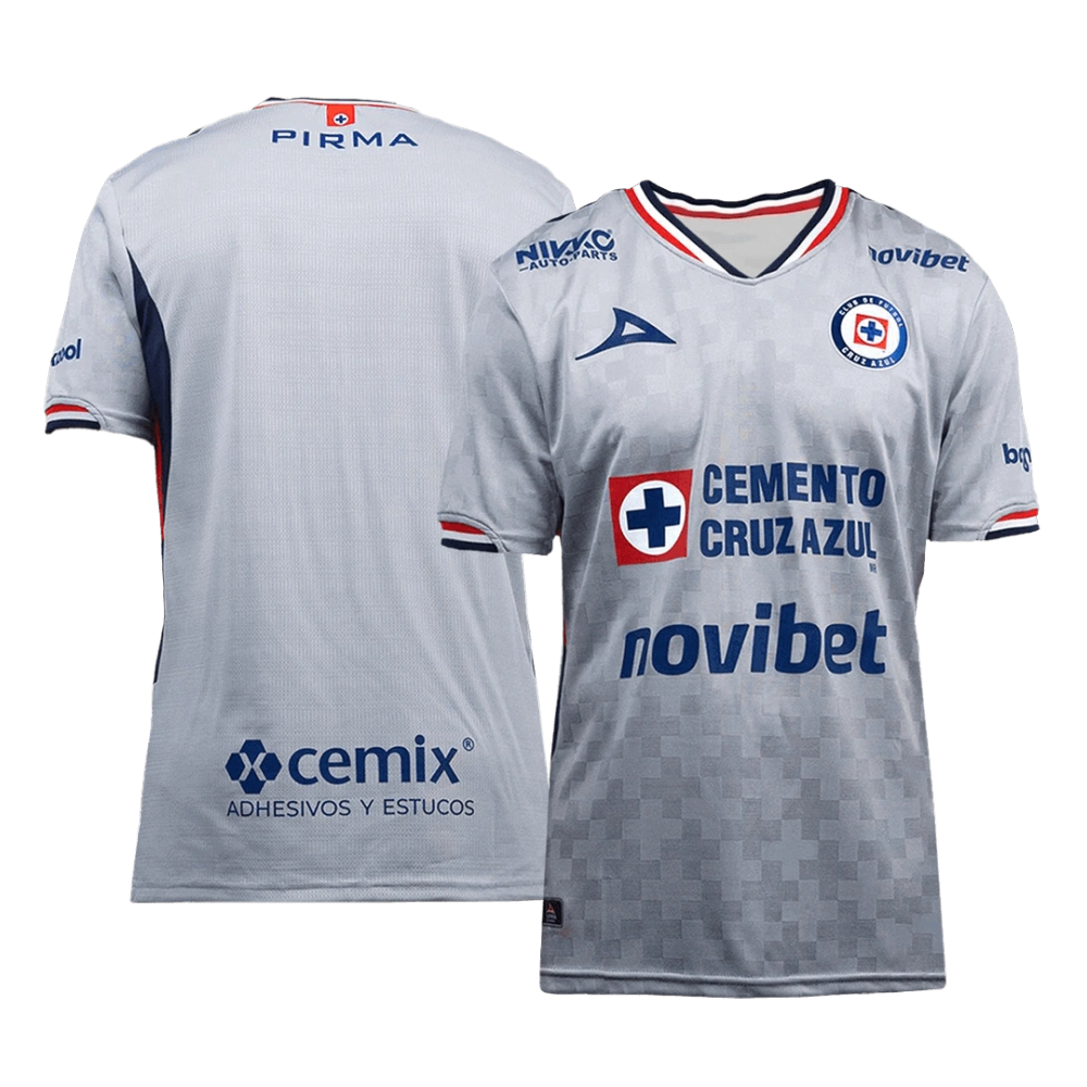 Cruz Azul Away Soccer Jersey 2025-26 Gray Fan version