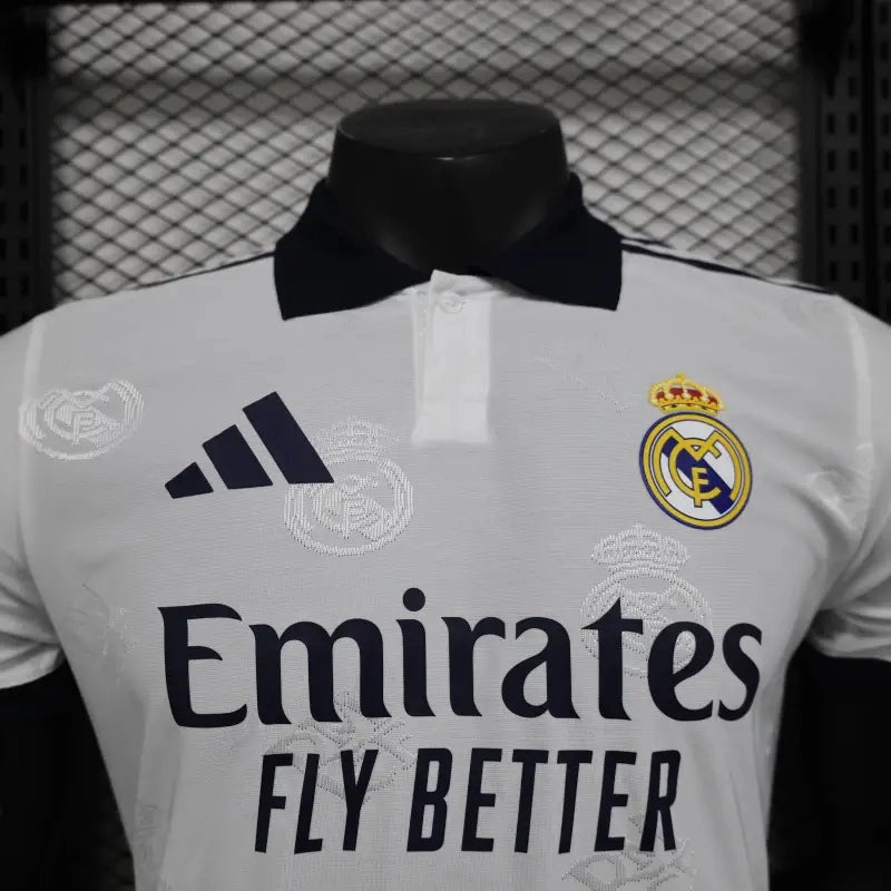 2025-26 Real Madrid Men's Polo Shirt White