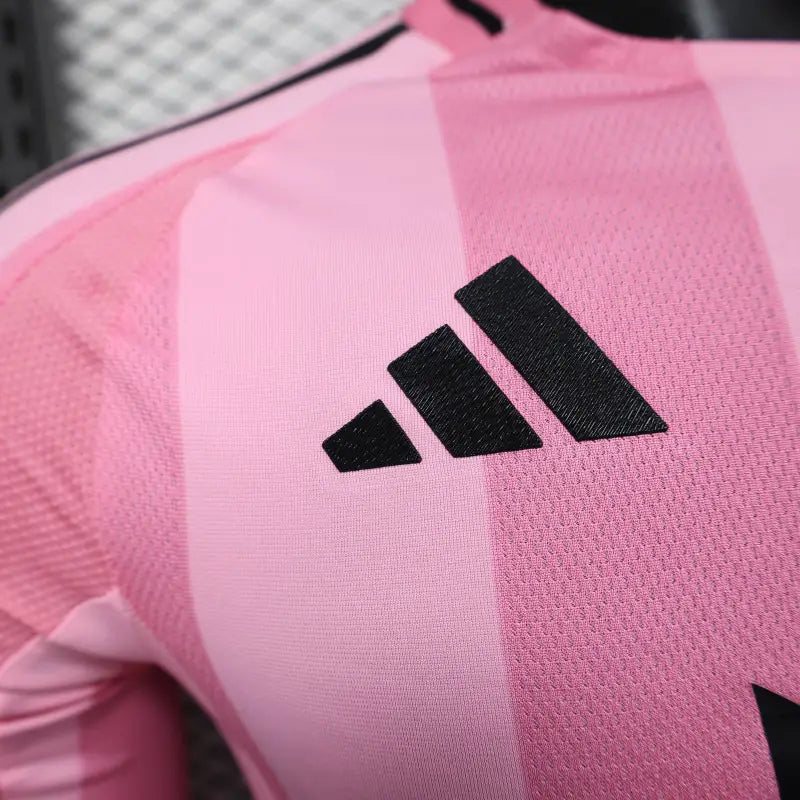 Inter Miami CF Home Pink Soccer Jersey Player Version Shirt Long sleeve 2025-26