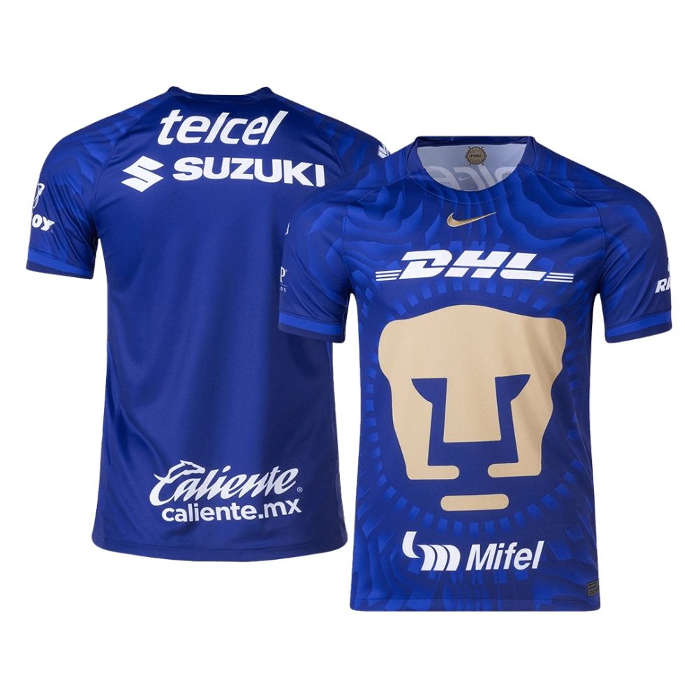 Pumas UNAM Away Soccer Blue Jersey 2025-26 Fan version