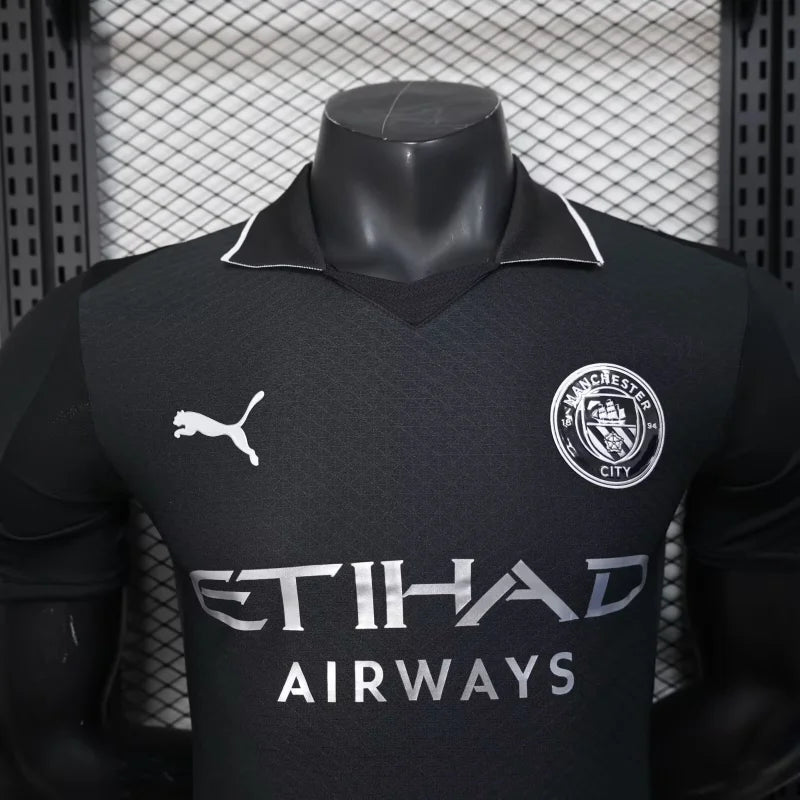 Manchester City Black Away Football Shirt 2025/2026 Player Version