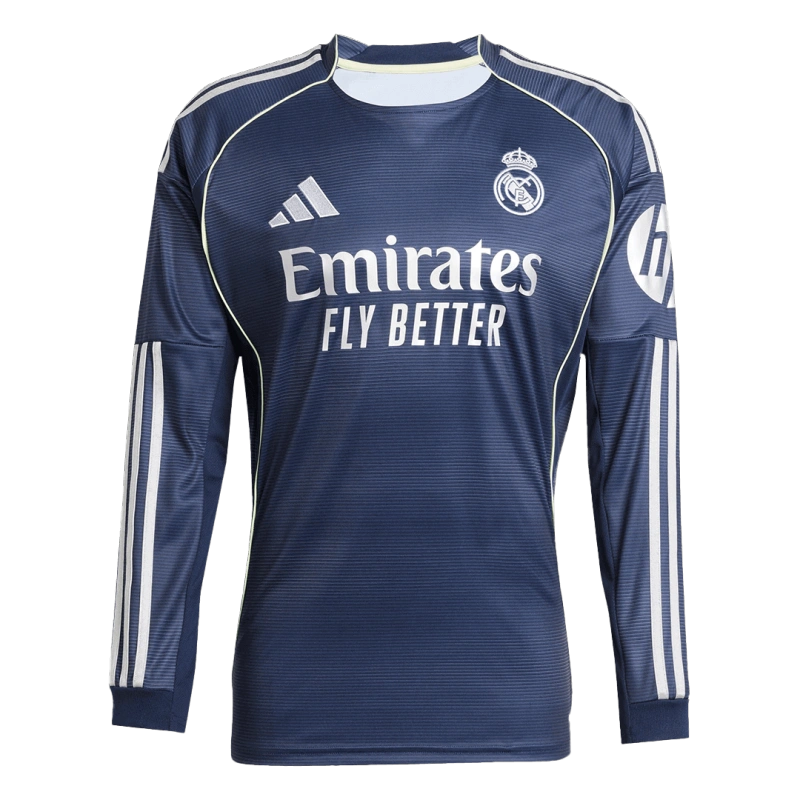Real Madrid Long Sleeve Jersey Away Football Shirt 2025-26 Fan version