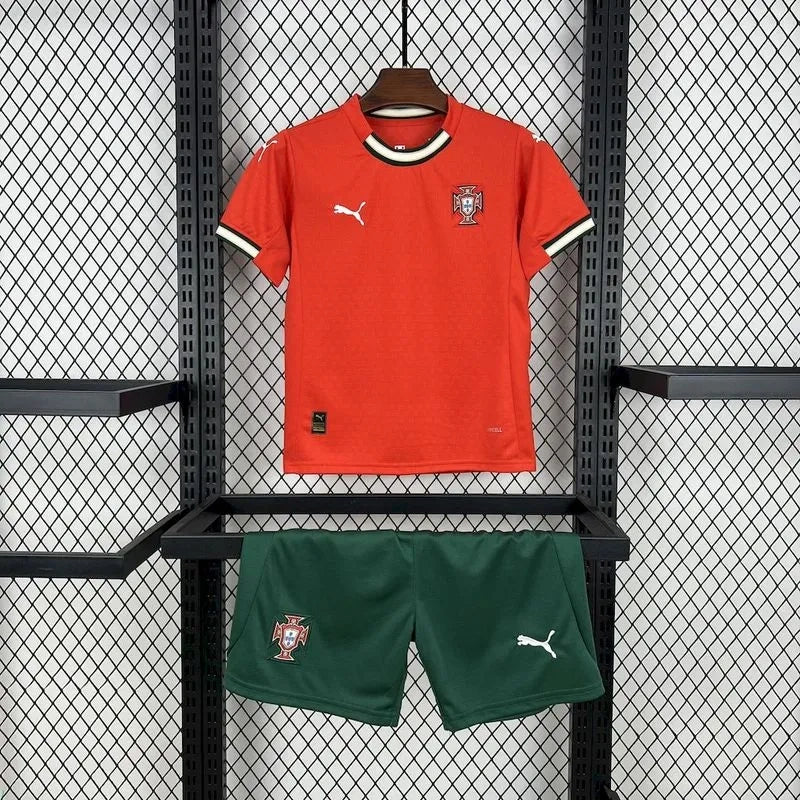 Kids Portugal Home Kits (Jersey+Shorts) 2025